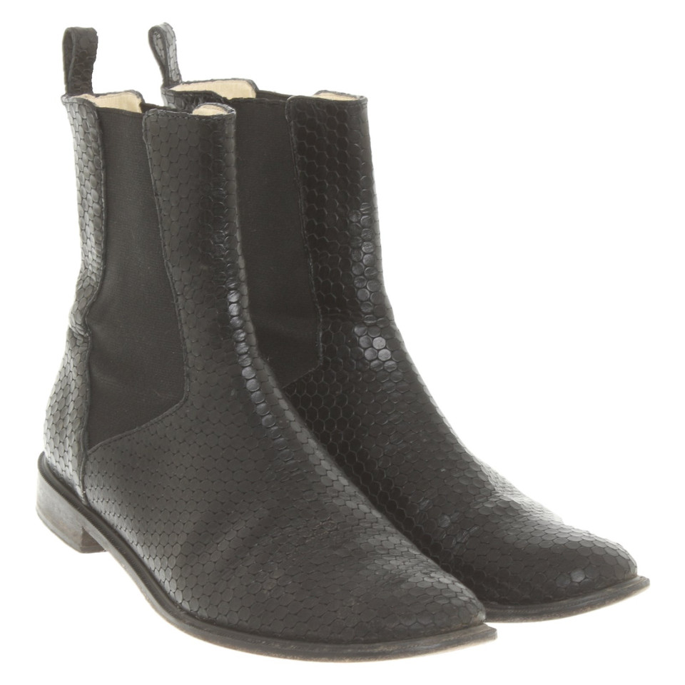 Robert Clergerie Bottines en Cuir en Noir