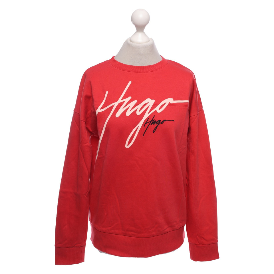 Hugo Boss Top en Coton en Rouge