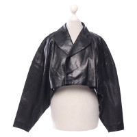 Alaïa Veste/Manteau en Cuir en Noir