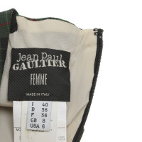 Jean Paul Gaultier Geruite jurk in groen