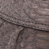 Zagliani Sac à main en cuir de python