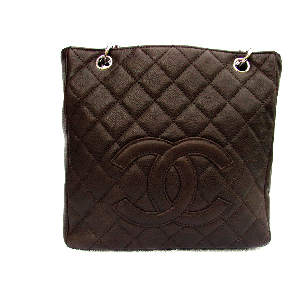 Chanel Shopping Bag aus Leder in Braun