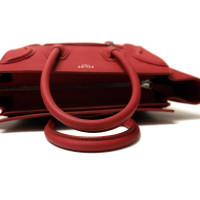 Céline Luggage Micro Leather in Red