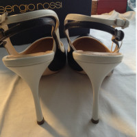 Sergio Rossi Slingback in bianco e nero