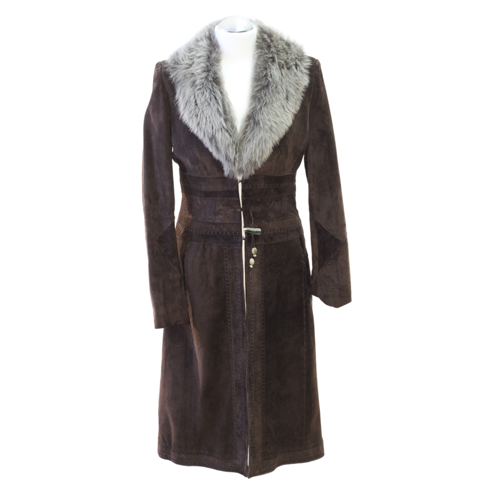 Karen Millen Leather coat in brown