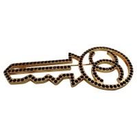 Chanel "CC Key Crystal Runway Pin"