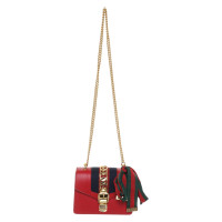 Gucci Sylvie Bag Small Leer in Rood