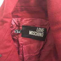 Moschino Love Coat in claret