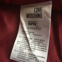 Moschino Love Coat in claret