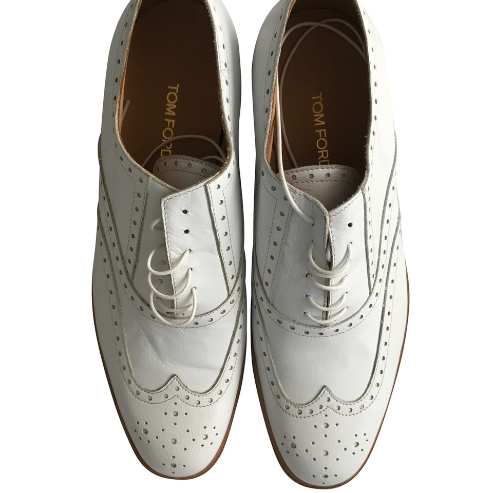 Tom Ford Chaussures à lacets en blanc