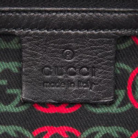 Gucci Boston Bag Leer in Zwart