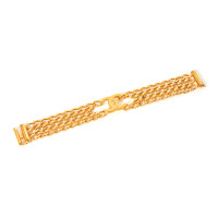 Chanel Goldfarbenes Armband mit Logo