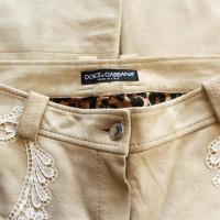 Dolce & Gabbana Pantaloni in pelle scamosciata