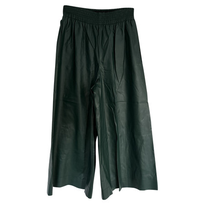 Cédric Charlier Paire de Pantalon en Cuir en Vert