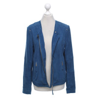 Bogner Giacca/Cappotto in Pelle scamosciata in Blu