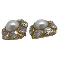 Chanel big vintage earrings with stones