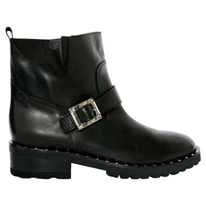 Via Roma 15 Ankle boots Leather in Black