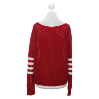 360 Sweater Pull en rouge / crème