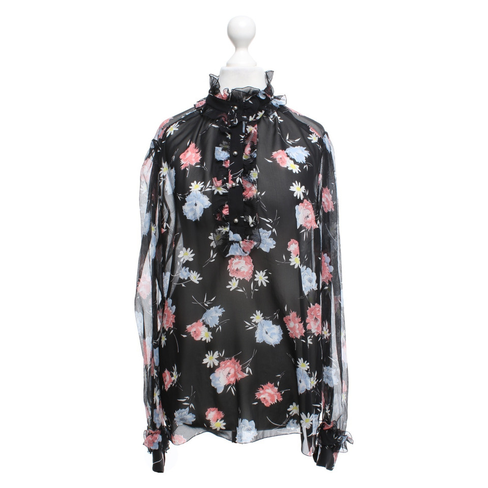 D&G Silk blouse with a floral pattern