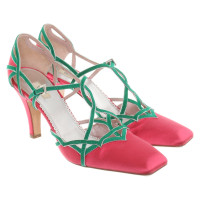 Prada pumps in pink and green
