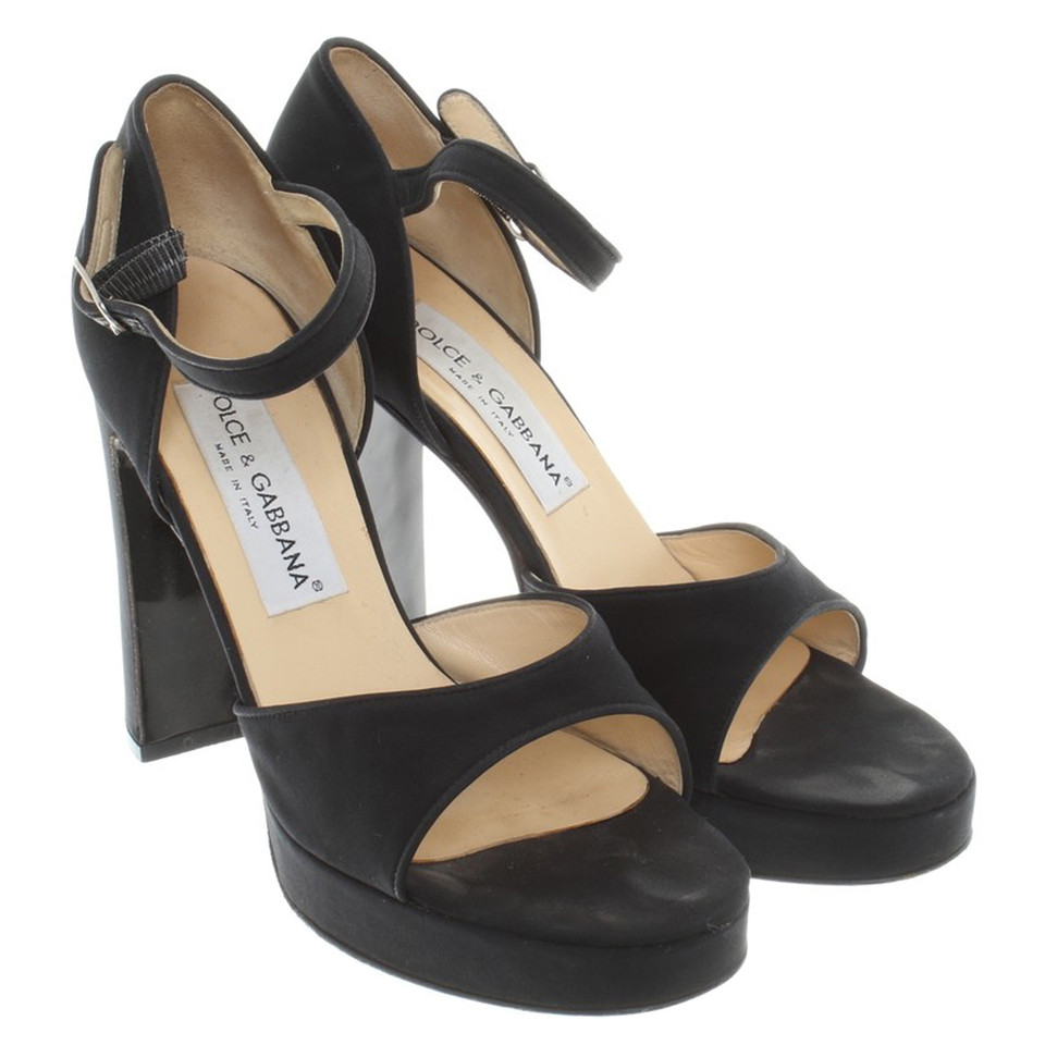 Dolce & Gabbana Black platform sandals