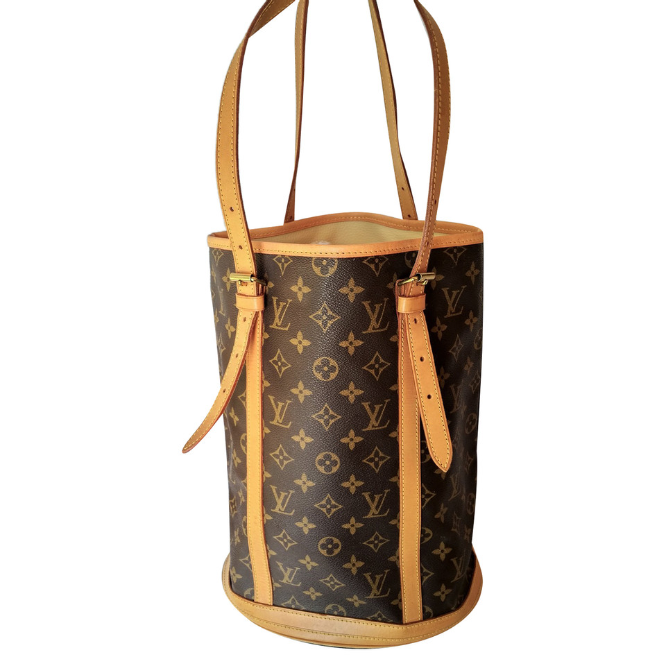 Louis Vuitton Bucket Bag aus Leder in Braun