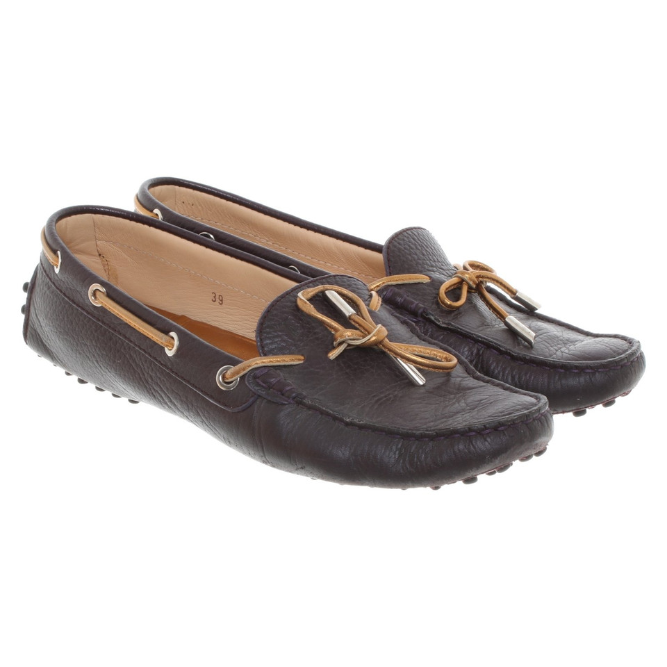 Tod's Brown leather moccasins