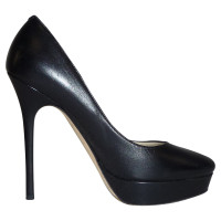 Jimmy Choo BLACK LEATHER PUMPS BY JIMMY CHOO