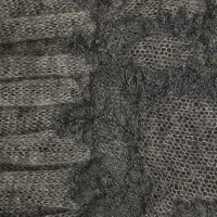 Ermanno Scervino Woll-Kleid in Grau mit Spitze