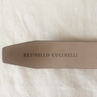 Brunello Cucinelli Lederen riem in beige