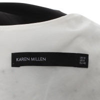 Karen Millen Kleid Schwarz/Cremeweiß