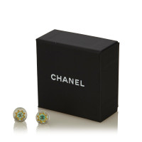 Chanel Boucles d'oreilles logo multicolores