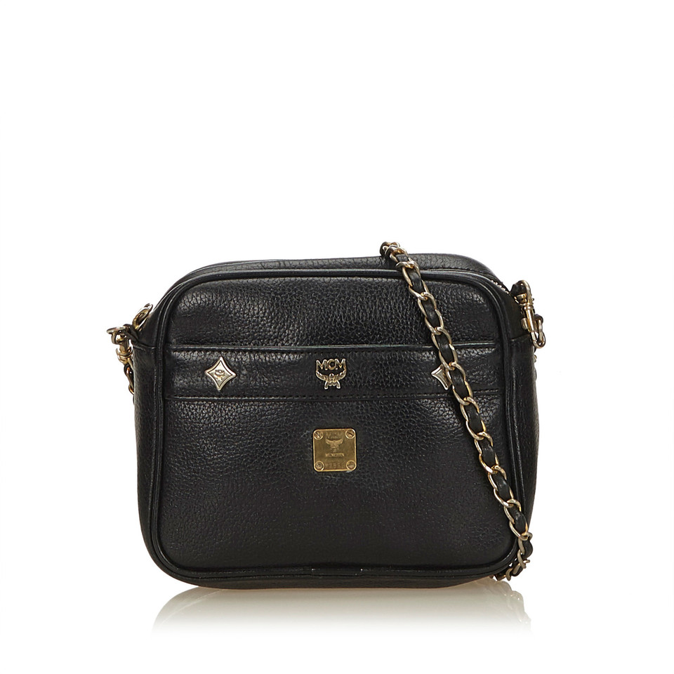 Mcm Leren Chain Crossbody tas