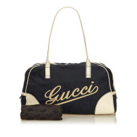 Gucci Boston Bag aus Canvas in Blau
