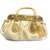 Prada Borsa a mano in beige / oro