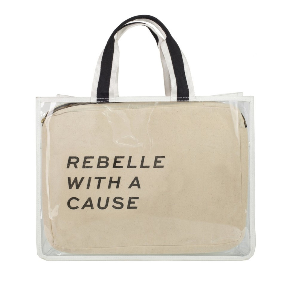 Ds X Rebelle Transparent Shopper - REBELLE with a cause