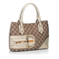 Gucci Hasler Tote Canvas in Beige