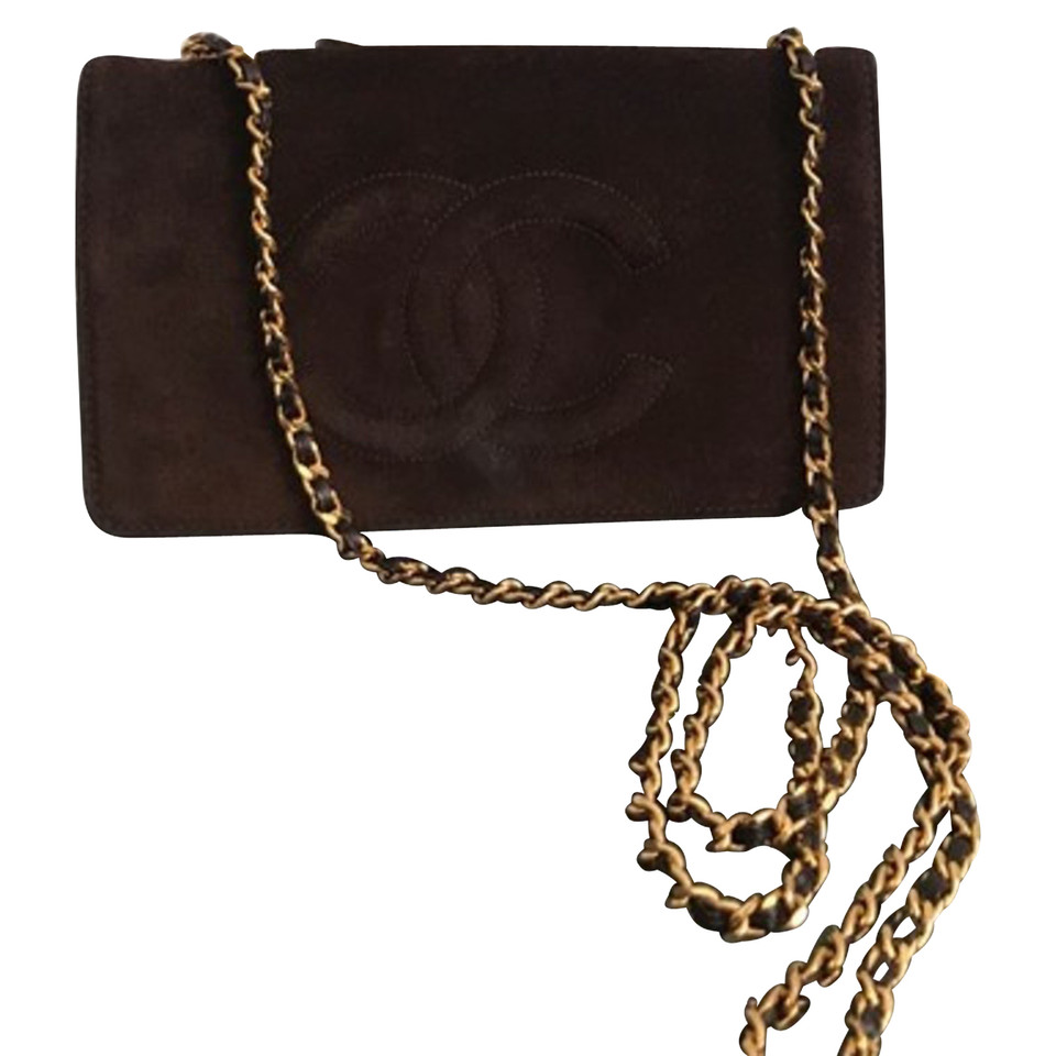 Chanel Wallet on Chain aus Wildleder in Braun