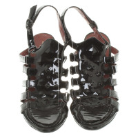 Bottega Veneta Black sandals patent leather