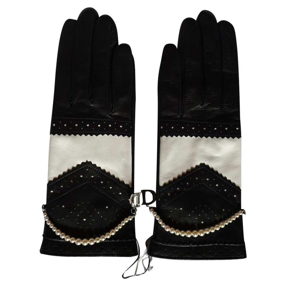 Christian Dior Lederen handschoenen