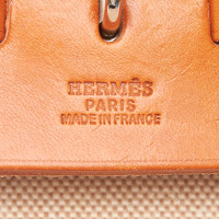 Hermès Herbag 39 aus Canvas in Weiß