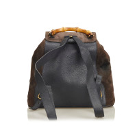 Gucci Bamboo Backpack Suede in Brown