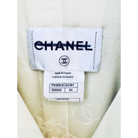 Chanel Manteau en cuir à la crème