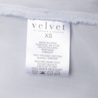 Velvet Blouse shirt in lichtblauw
