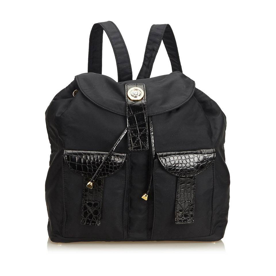 Versace Nylon Drawstring Backpack