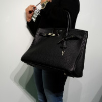 Hermès Birkin Bag 35 Leer in Zwart