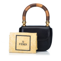 Fendi Bamboo Bag in Pelle in Nero