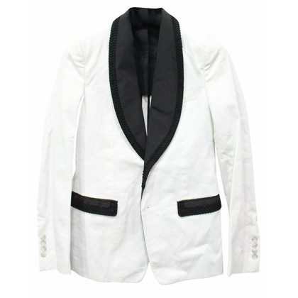 Dolce & Gabbana Blazer aus Baumwolle in Weiß