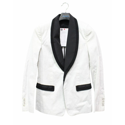 Dolce & Gabbana Blazer en Coton en Blanc