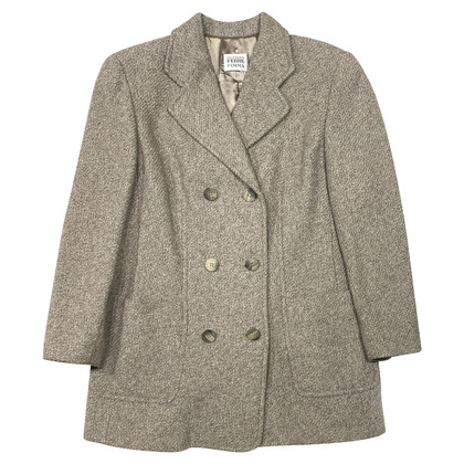 Gianfranco Ferré Jacke/Mantel aus Wolle in Taupe